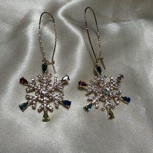 Elegant Multicolor Snowflake Earrings